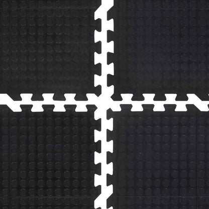 Gummi-Bodenfliese Schwarz 12 Mm 90X120 Cm