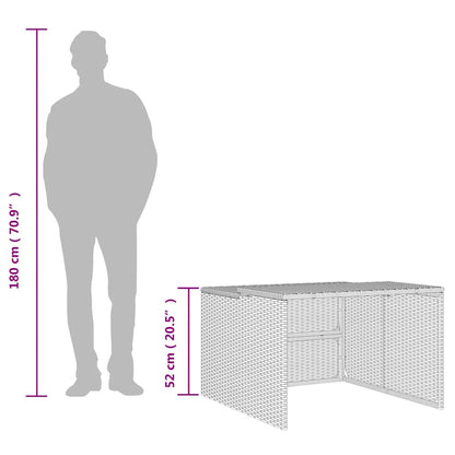 Mähroboter-Garage 86X90X52/57 Cm Poly Rattan