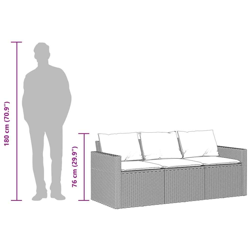 2-Tlg. Garten-Essgruppe Mit Kissen Grau Poly Rattan
