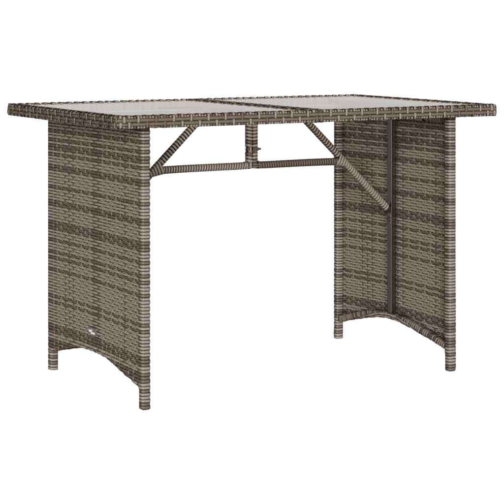 2-Tlg. Garten-Essgruppe Mit Kissen Grau Poly Rattan