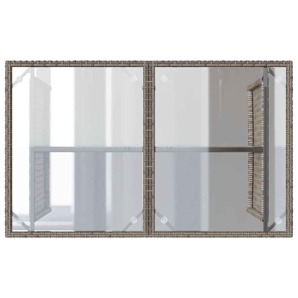2-Tlg. Garten-Essgruppe Mit Kissen Grau Poly Rattan