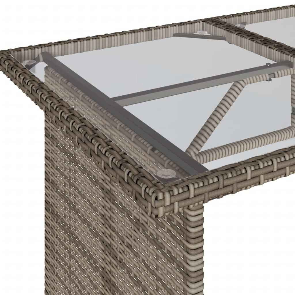 2-Tlg. Garten-Essgruppe Mit Kissen Grau Poly Rattan