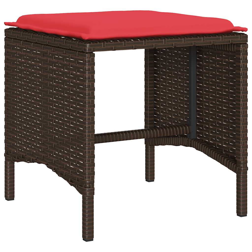 4-Tlg. Garten-Sofagarnitur Mit Kissen Poly Rattan