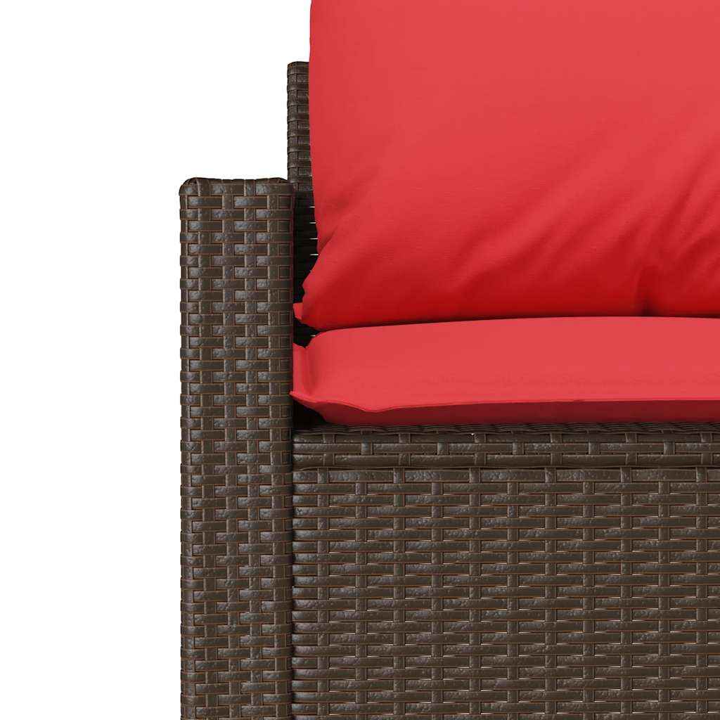 4-Tlg. Garten-Sofagarnitur Mit Kissen Poly Rattan