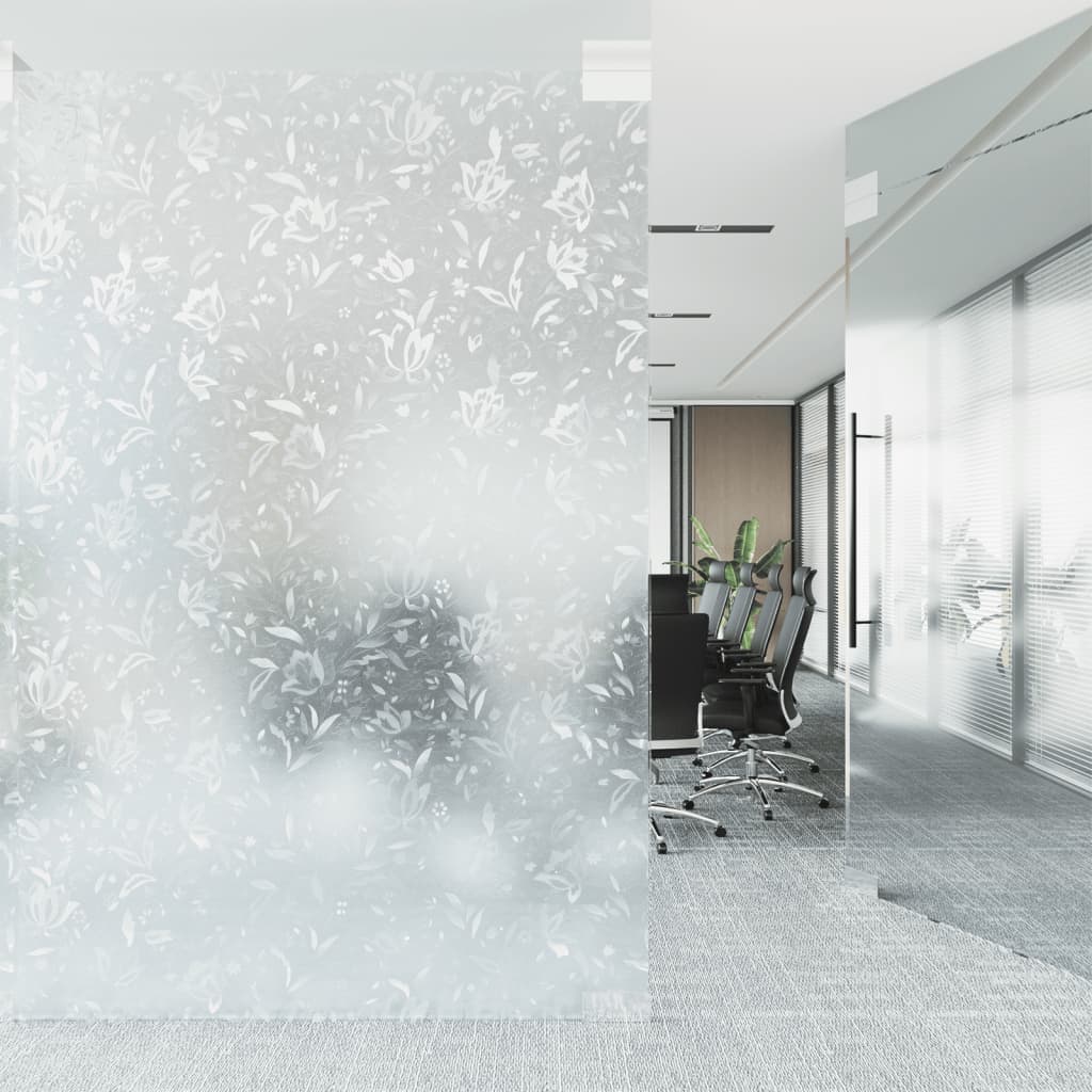 Fensterfolie Matt Blumenmuster 90X500 Cm Pvc Frosted Blume