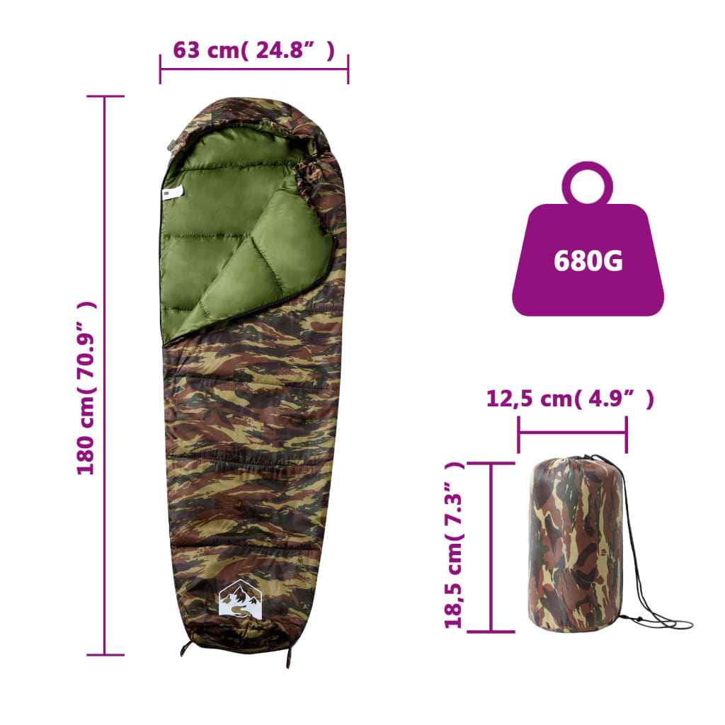 Mumienschlafsack Für Erwachsene Camping 3 Jahreszeiten
