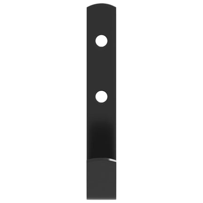 Wandhaken J-Form 12 Stk. Schwarz Stahl