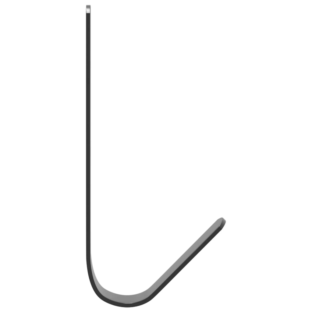 Wandhaken J-Form 12 Stk. Schwarz Stahl