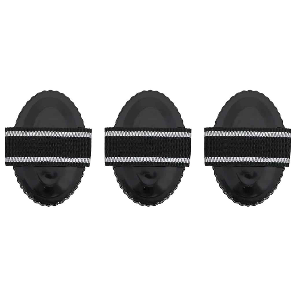 Striegel Für Pferde 3 Stk. Schwarz Stahl