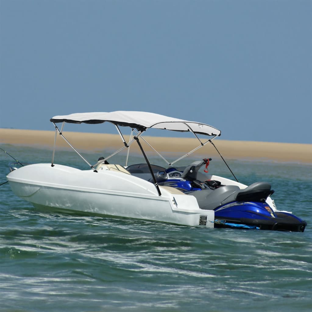 3-Bow Bimini-Top Mit Mesh-Seitenteilen Weiß