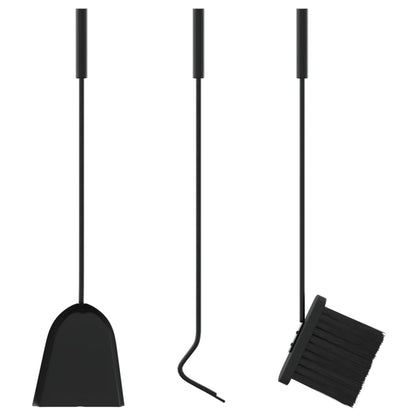 4-Teiliges Kaminbesteck-Set 22 X 59 Cm Stahl
