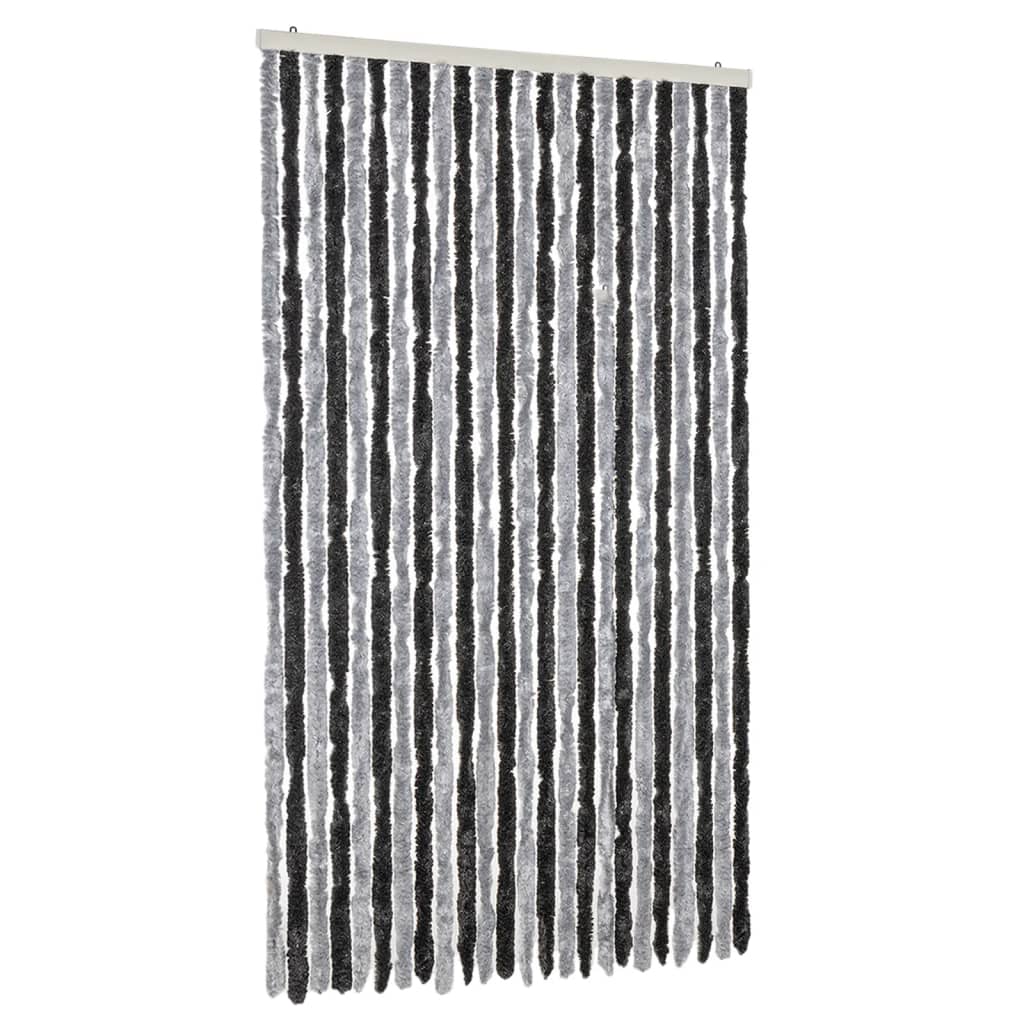 Fliegenvorhang Chenille Grau Und Schwarz