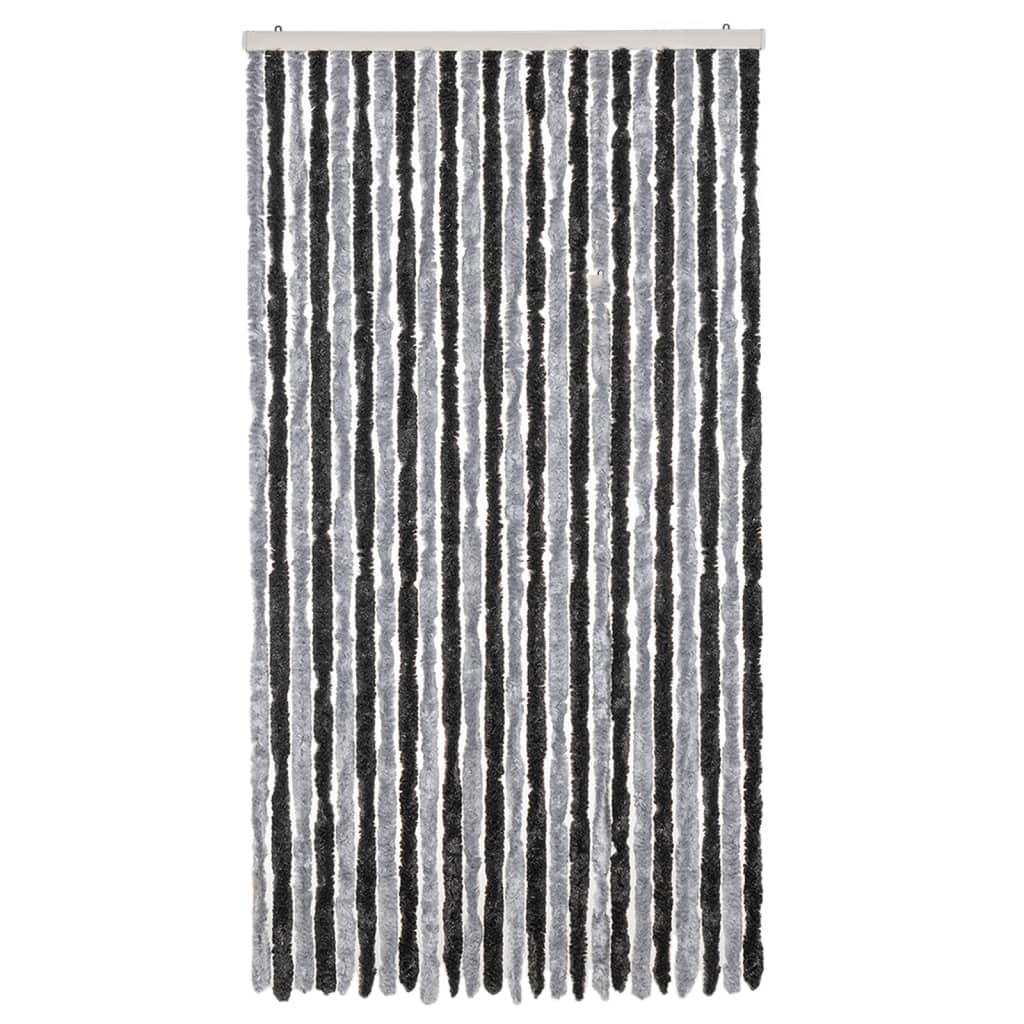 Fliegenvorhang Chenille Grau Und Schwarz