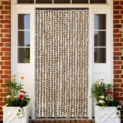 Insektenschutz-Vorhang Chenille Beige Und Braun