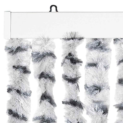 Fliegenvorhang Chenille Hellgrau Und Dunkelgrau