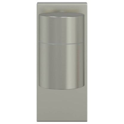 Außenwandleuchte Silber 6,5 X 10,5 X 16 Cm Und Glas