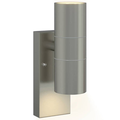 Außenwandleuchte Silber 7 X 10 X 22 Cm Und Glas
