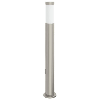 Pollerleuchte Mit Sensor&Steckdose 80 Cm Edelstahl Ip44