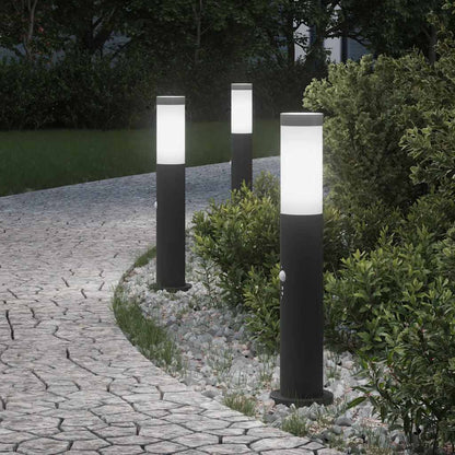 Pollerleuchten Mit Sensor 3Er 50 Cm Edelstahl Ip44