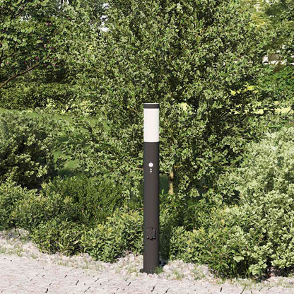 Pollerleuchte Mit Sensor&Steckdose 80 Cm Edelstahl Ip44