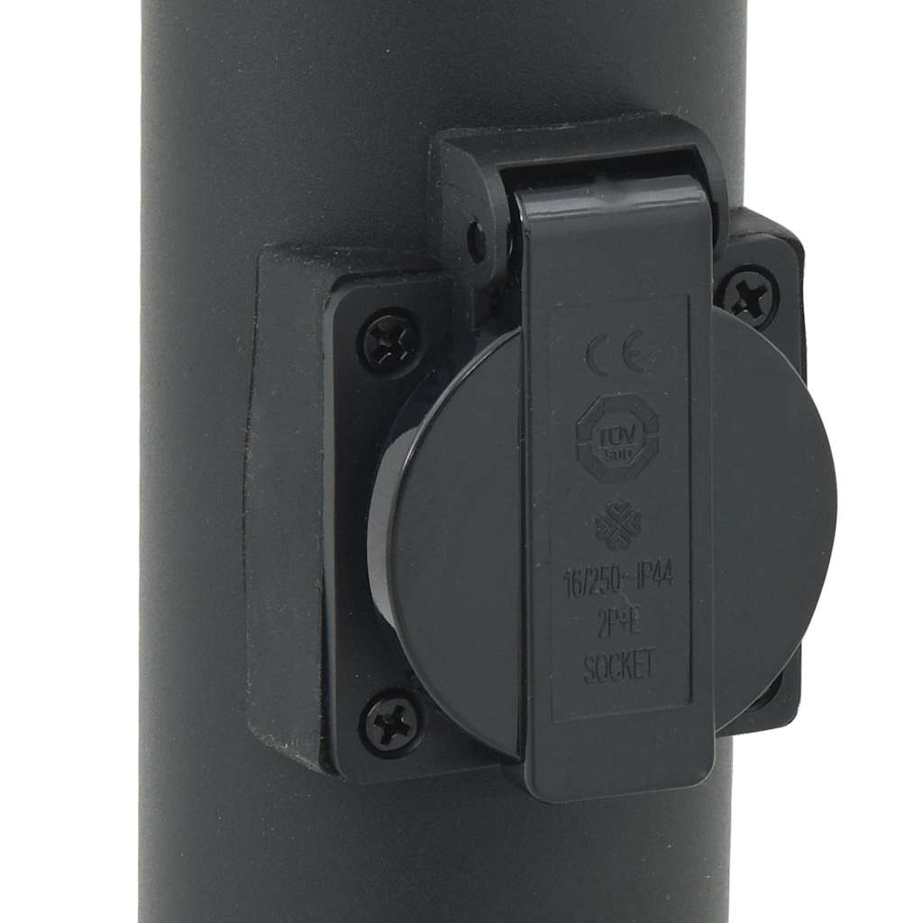 Pollerleuchte Mit Sensor&Steckdose 80 Cm Edelstahl Ip44