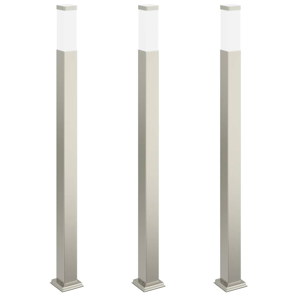 Pollerleuchten 3 Stk. 110 Cm Edelstahl Ip44