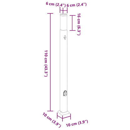 Pollerleuchten Mit Sensor&Steckdose 3 Stk. 110 Cm Edelstahl Ip44