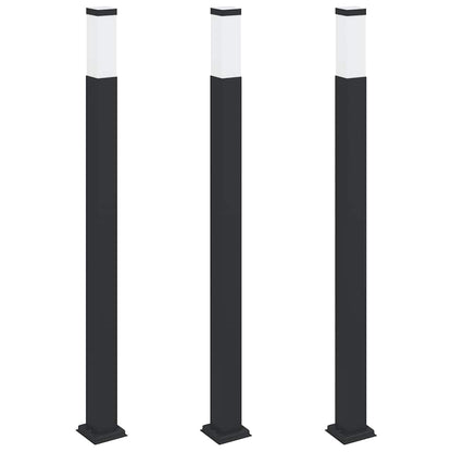 Pollerleuchten 3 Stk. 110 Cm Schwarz Ip44