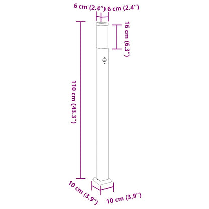 Pollerleuchte Mit Sensor 110 Cm Schwarz Ip44