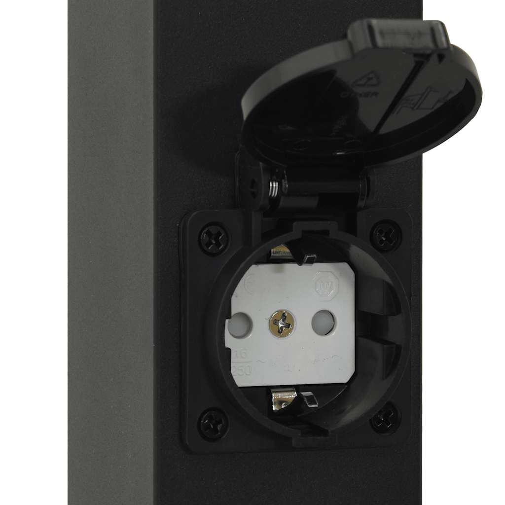 Pollerleuchte Mit Auslass 80 Cm Schwarz Ip44