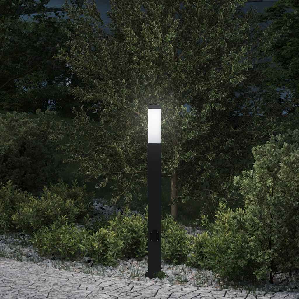 Pollerleuchte Mit Auslass 80 Cm Schwarz Ip44