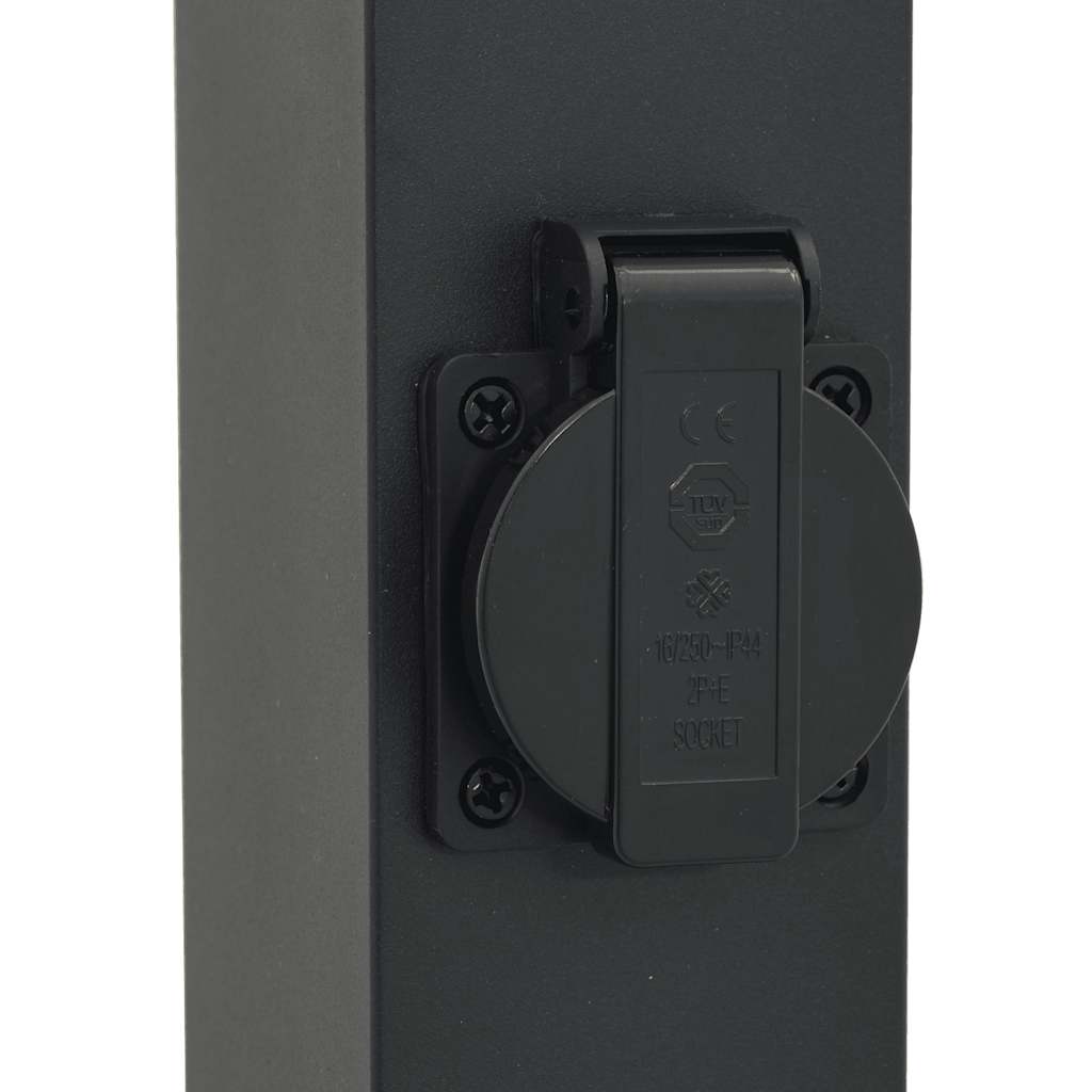 Pollerleuchte Mit Auslass 110 Cm Schwarz Ip44
