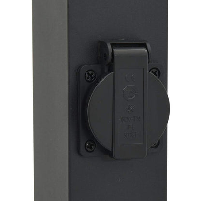 Pollerleuchten Mit Sensor&Steckdose 3 Stk. 50 Cm Schwarz Ip44