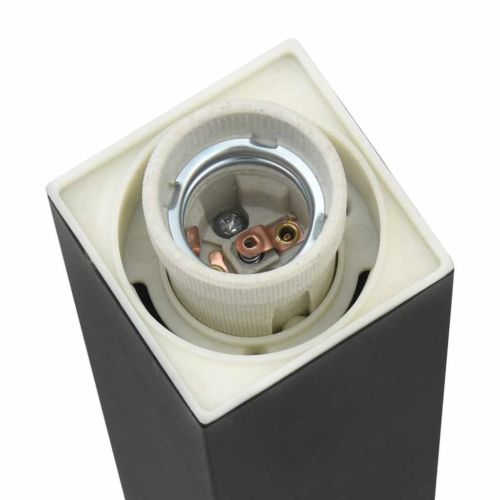 Pollerleuchten Mit Sensor&Steckdose 3 Stk. 50 Cm Schwarz Ip44