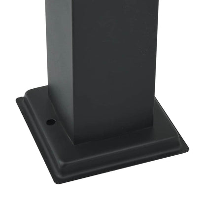 Pollerleuchten Mit Sensor&Steckdose 3 Stk. 50 Cm Schwarz Ip44