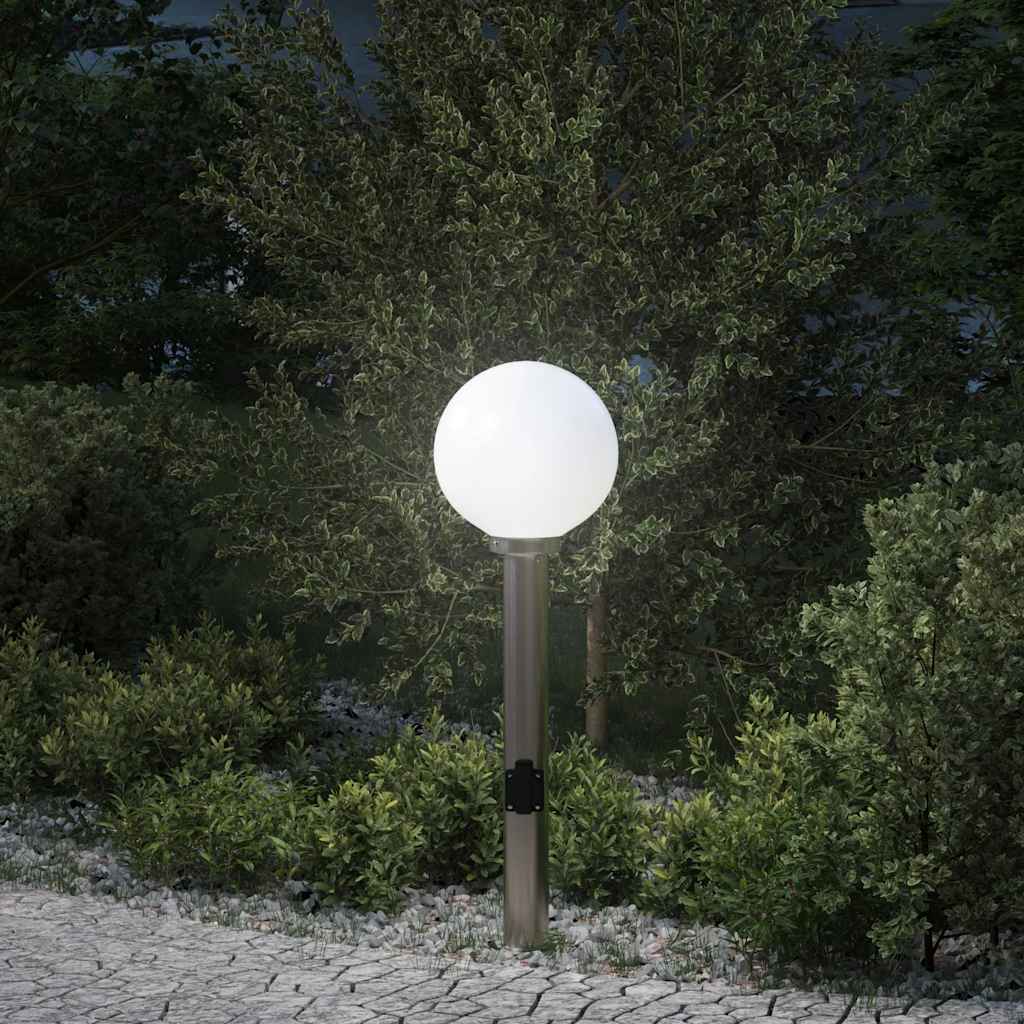 Pollerleuchte Mit Auslass 80 Cm Edelstahl Ip44
