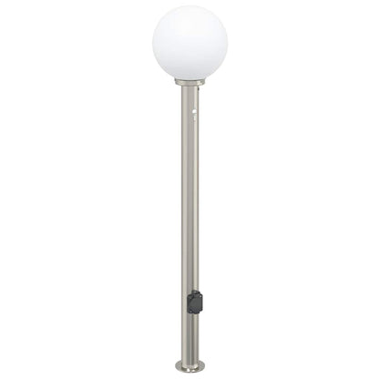 Pollerleuchten Mit Sensor&Steckdose 3 Stk. 120 Cm Edelstahl Ip44