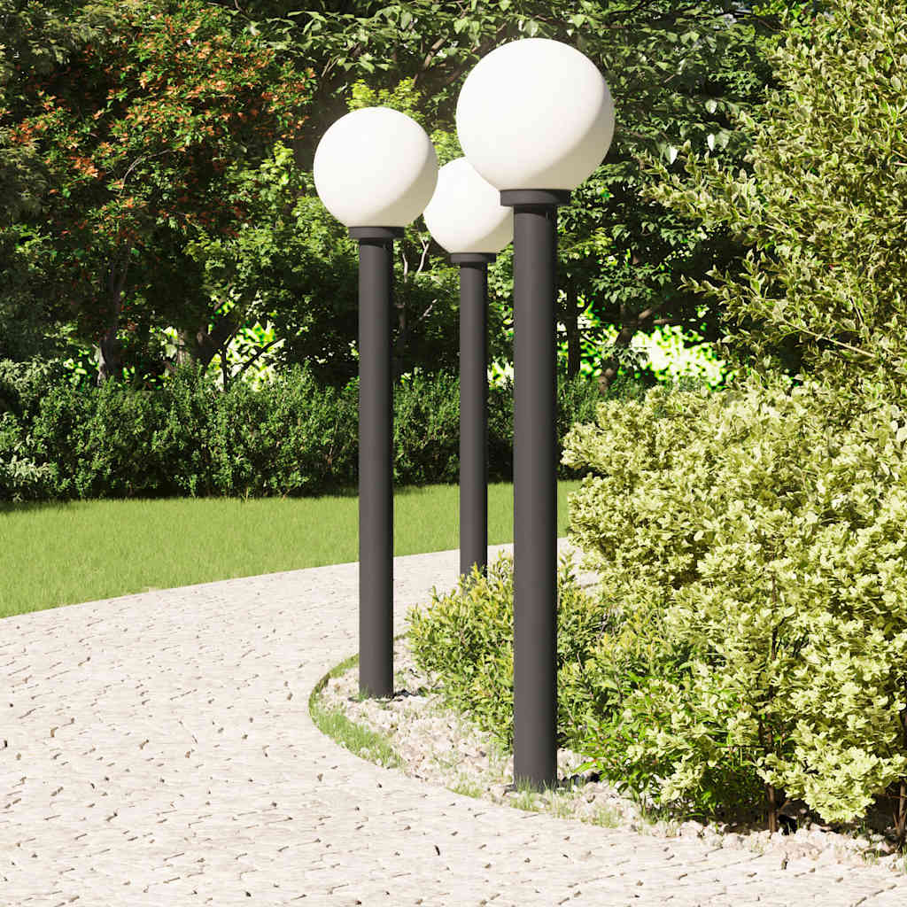 Pollerleuchten 3 Stk. 120 Cm Schwarz Ip44