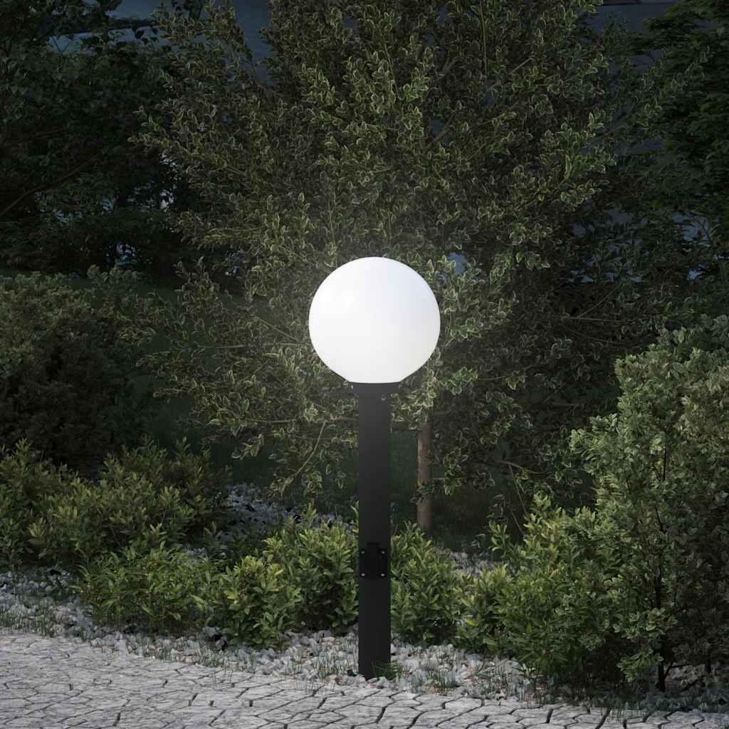 Pollerleuchte Mit Auslass 80 Cm Schwarz Ip44