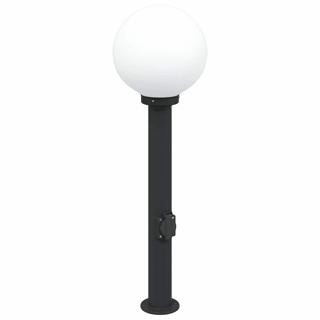 Pollerleuchten Mit Steckdose 3 Stk. 80 Cm Schwarz Ip44