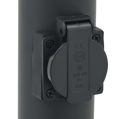Pollerleuchte Mit Sensor Und Steckdose 80 Cm Schwarz Ip44