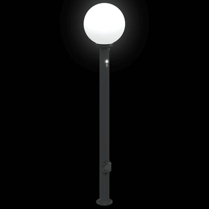 Pollerleuchte Mit Sensor Und Steckdose 120 Cm Schwarz Ip44