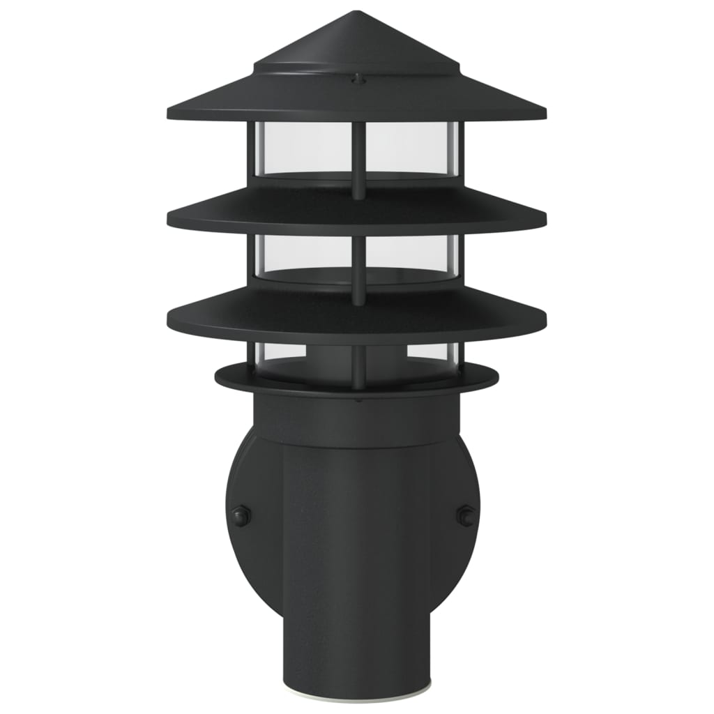 Außenwandleuchten 2 Stk. Edelstahl Schwarz