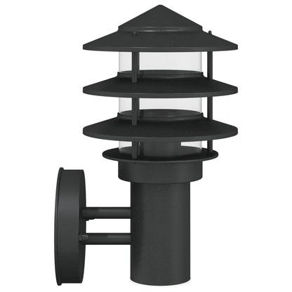 Außenwandleuchten 2 Stk. Edelstahl Schwarz
