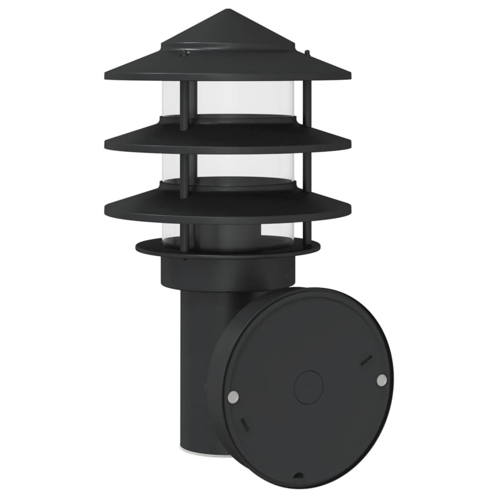 Außenwandleuchten 2 Stk. Edelstahl Schwarz