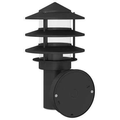 Außenwandleuchten 2 Stk. Edelstahl Schwarz
