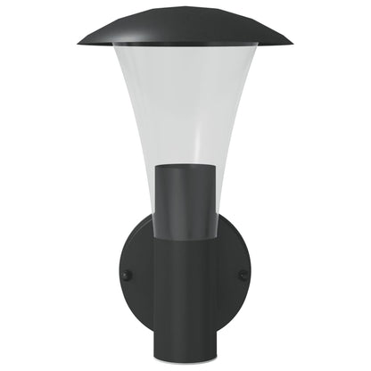 Außenwandleuchten 2 Stk. Edelstahl Schwarz