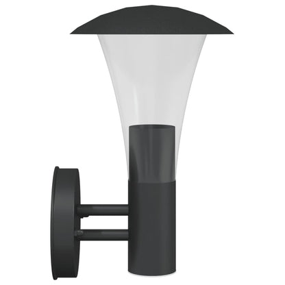 Außenwandleuchten 2 Stk. Edelstahl Schwarz