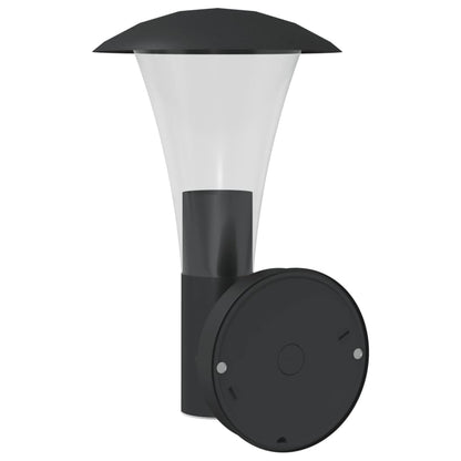Außenwandleuchten 2 Stk. Edelstahl Schwarz