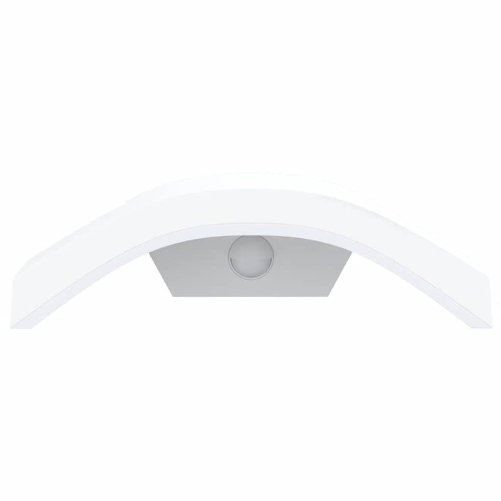 Led-Außenwandleuchten Mit Sensor 2 Stk. Aludruckguss Weiß